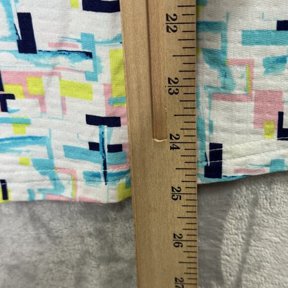 SanSoleil Pullover Womens Large UV 50+ Cooling Long Sleeve Zip Geometric Golf - Picture 11 of 11